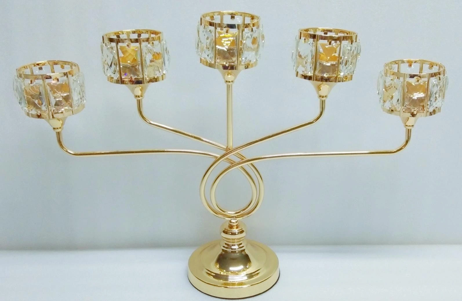 Metal Candle Abra Rec Glass Uneven Level x5 55x16x48 cm